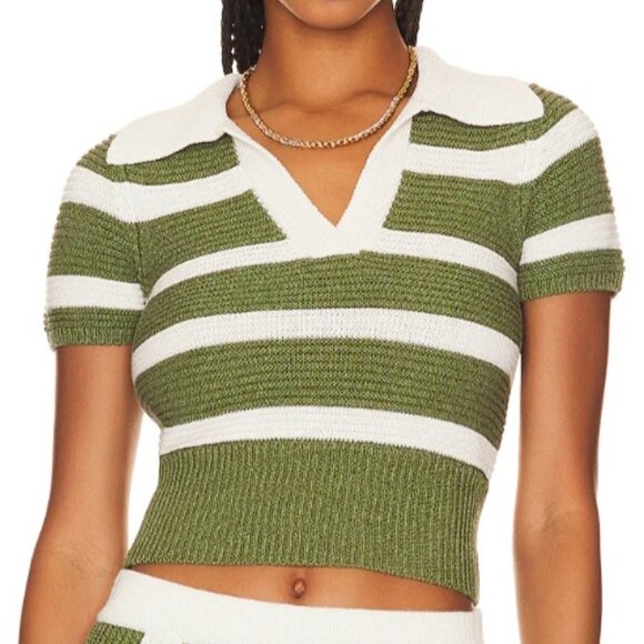 L'Academie Tops - L'Academie Drea Strpied knit Top